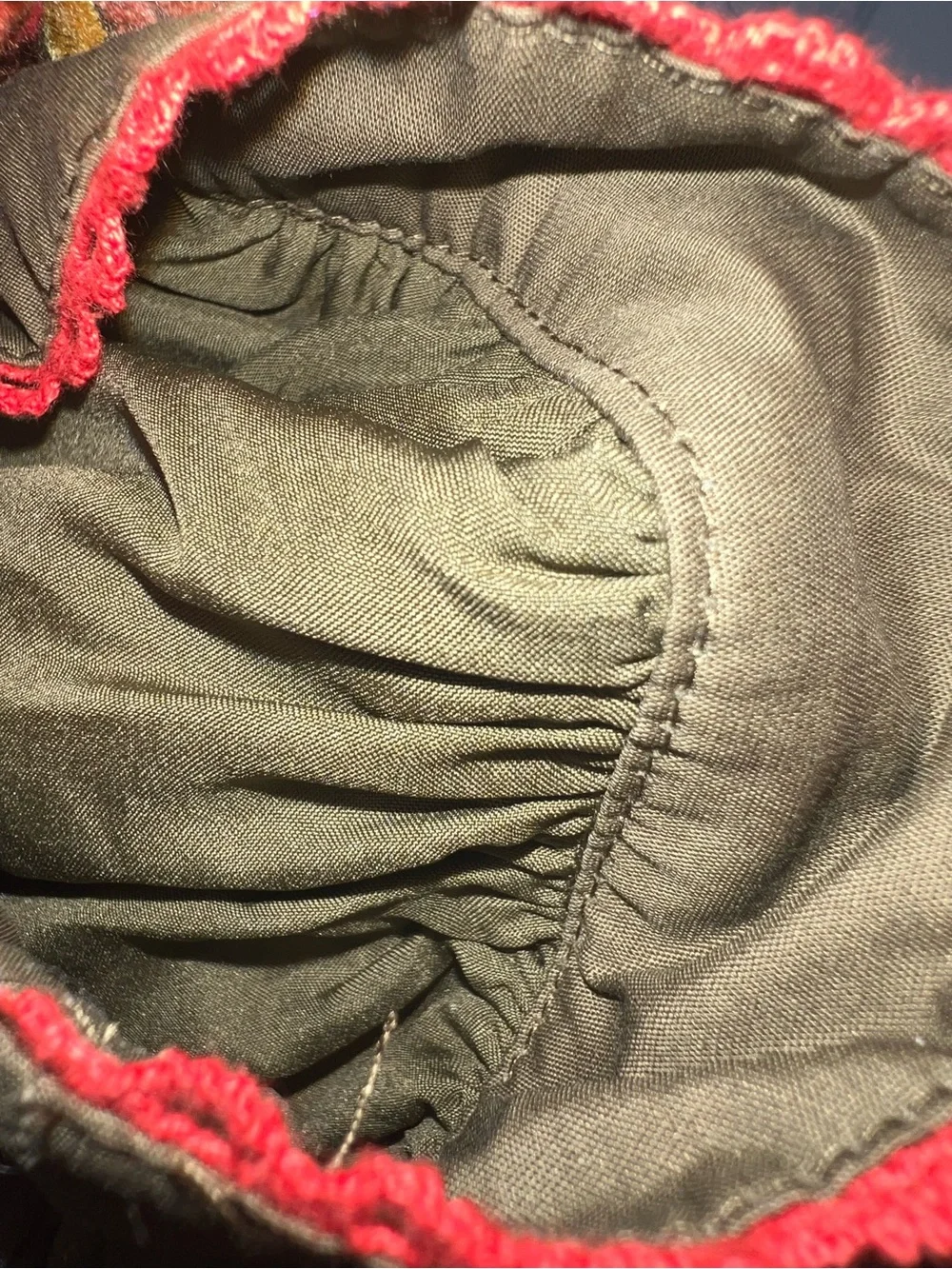 Jodifil medium embroidered bubble long sleeve blouse in olive green - Picture 10 of 10